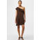 PIECES one shoulder jurk bruin