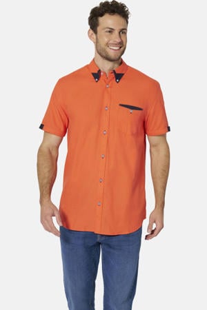 regular fit overhemd +FIT Collectie, Plus Size - koraalrood