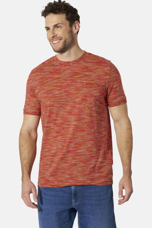 regular fit gestreept T-shirt +FIT Collectie - donkerrood
