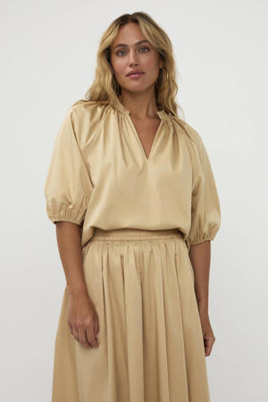 maxi rok beige