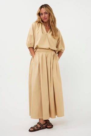 maxi rok beige
