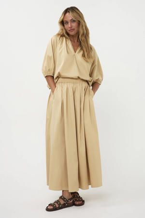 maxi rok beige