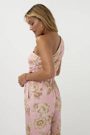 thumbnail: AMAYA Amsterdam high waist gebloemde broek met linnen lichtroze