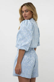 thumbnail: AMAYA Amsterdam high waist casual short met paisley print lichtblauw