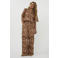AMAYA Amsterdam high waist gebloemde broek broderie bruin