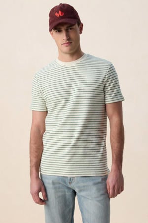 relaxed gestreepte T-shirt donkergroen