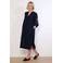 LOLALIZA midi jurk donkerblauw