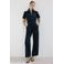 Mango Aansluitend jumpsuit dark blue denim