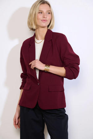getailleerde blazer donkerrood