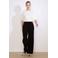 LOLALIZA wide leg high waist casual broek zwart