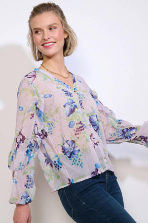 gebloemde blouse