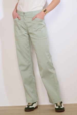 wide leg high waist broek