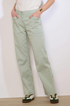 wide leg high waist broek