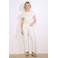 LOLALIZA straight high waist broek ecru