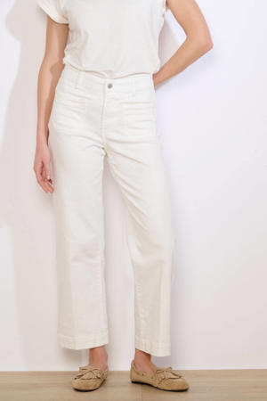 straight high waist broek ecru