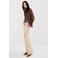 Mango high waist wide leg jeans beige