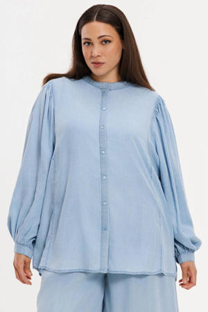 blouse light blue denim