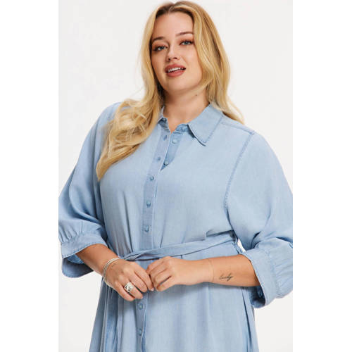 YOEK spijkerjurk light blue denim afbeelding