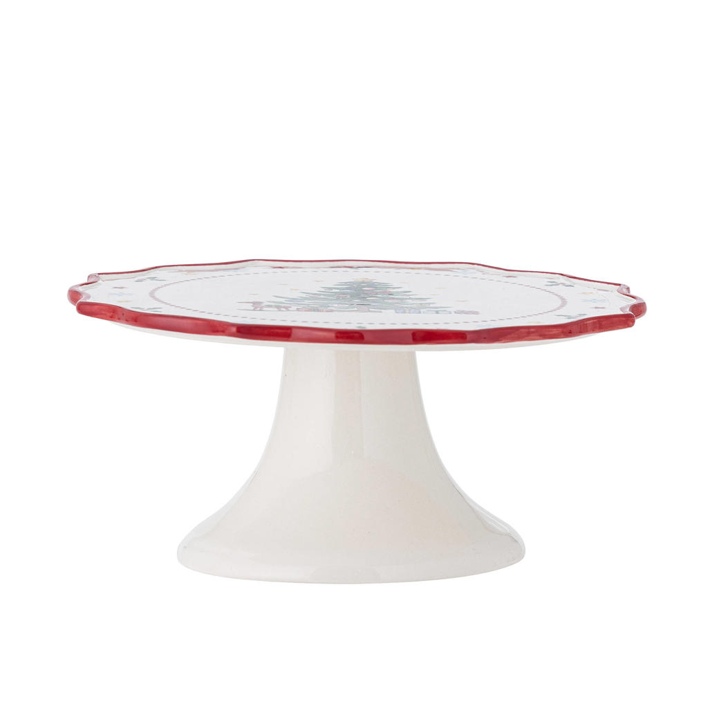 Bloomingville taartplateau Naive - rood keramiek