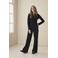 Lady Day flared high waist casual broek zwart