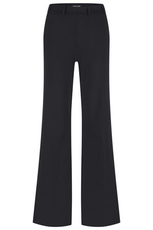 flared high waist casual broek zwart