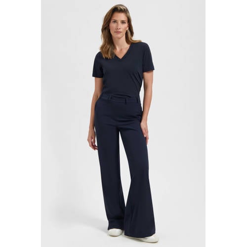 Lady Day flared high waist casual broek zwart afbeelding