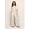 Mart Visser wide leg regular waist gestreepte broek met linnen ecru