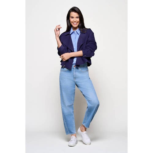 Mart Visser X Caroline Tensen suede jasje donkerblauw afbeelding