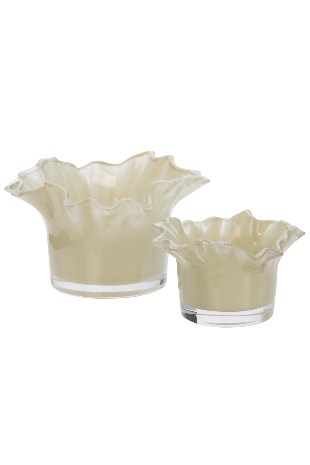 Madam Stoltz waxinelichthouder (set van 2) - Ecru