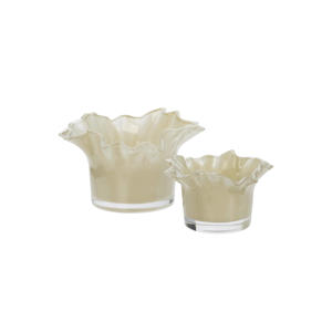waxinelichthouder (set van 2) - Ecru