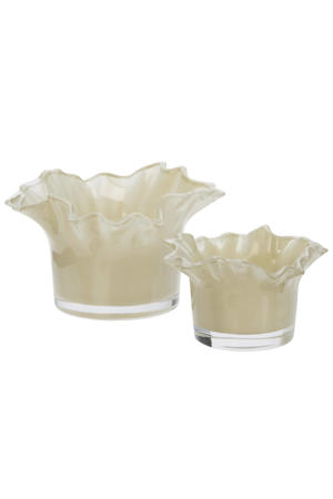 waxinelichthouder (set van 2) - Ecru
