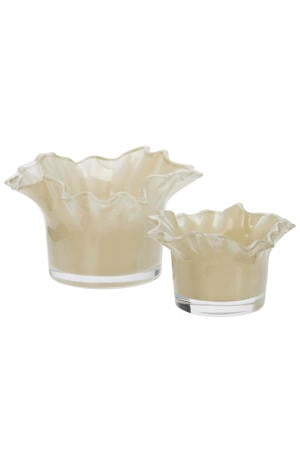 waxinelichthouder (set van 2) - Ecru