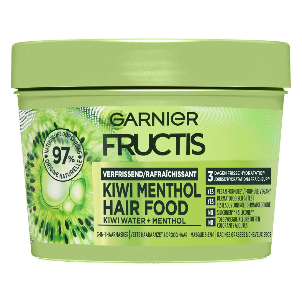 Garnier Fructis Garnier Fructis Hair Food Kiwi haarmasker - 400 ml - vette aanzet en droge lengtes