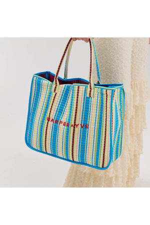 reversible shopper Lexie blauw/bordeauxrood