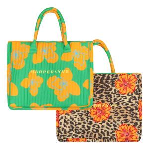 reversible shopper Lexie bruin/groen