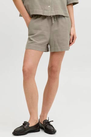 regular waist casual short grijsbruin