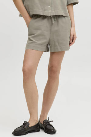 regular waist casual short grijsbruin