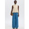 Selected relaxed high waist casual broek medium blue denim