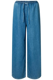 thumbnail: Selected relaxed high waist casual broek medium blue denim