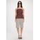 Grace & Mila mouwloze top donkerbruin