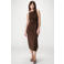 Grace & Mila midi jurk bruin