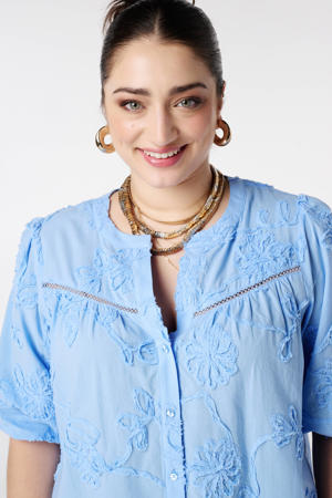 blouse blauw