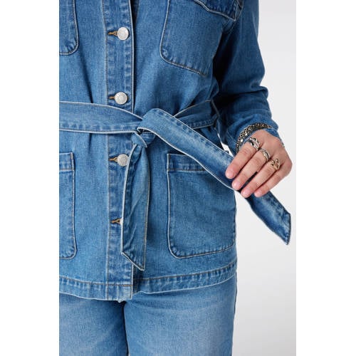 MS Mode denim spijkerjas medium blue denim afbeelding