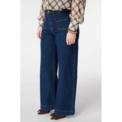 MS Mode high waist dark blue denim afbeelding