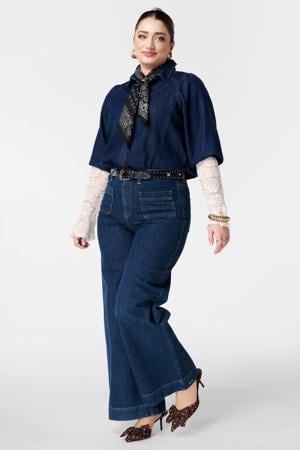 blouse dark blue denim