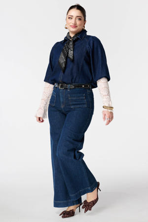blouse dark blue denim