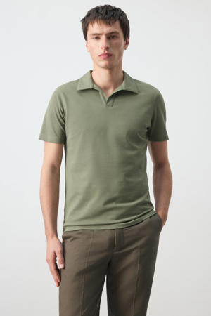 slim polo groen