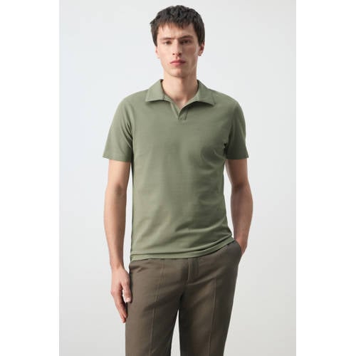 Mango Man slim polo groen afbeelding