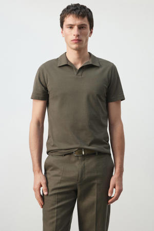 slim polo donkergroen
