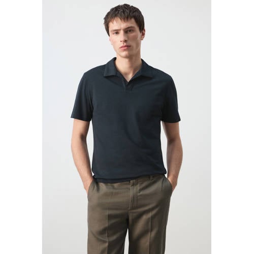 Mango Man slim polo donkerblauw afbeelding